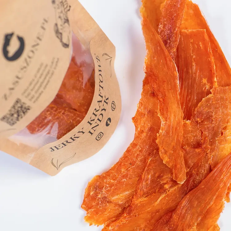 Suszone Mięso Indyk 40g Zasuszone - chipsy mięsne z suszonego indyka jerky najwyżej jakości