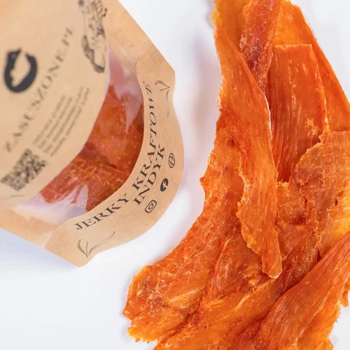 Suszone Mięso Indyk 90g Zasuszone - chipsy mięsne z suszonego indyka jerky najwyżej jakości